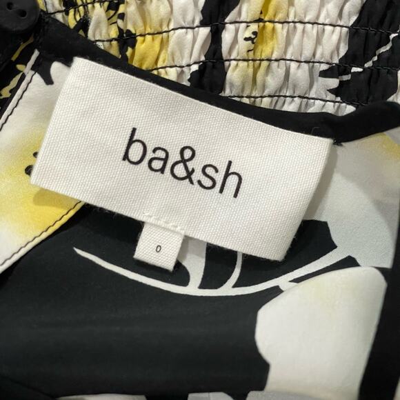 ba&sh Fairy Floral Midi Dress - Black - 0 (US 4) - Picture 14 of 16